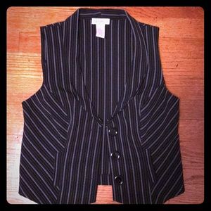 Candies Black & White striped vest L
